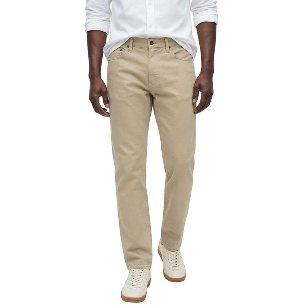 Todd Snyder Mens  Straight Fit 5-Pocket Chino Pant, Tan
